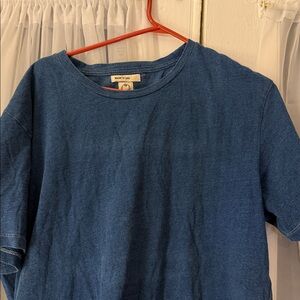 Hiroshi Kato indigo garment-dyed crew neck t-shirt Men’s Large “The Stamp TEE”
